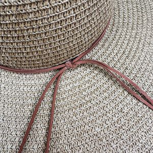 ALLCh <strong>Straw</strong> Beach Cowboy <strong>Hats</strong> Outdoor Travel Casual Beach-Brimmed Dome Wide Fur <strong>Hat</strong> with Hand Embroidery Trapper <strong>Hat</strong> Style - Product Image 4