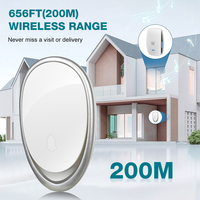 Sonnette sans fil intelligente auto-alimentée sans batterie avec portée de 200 m et conception étanche pour hôtels et hôpitaux