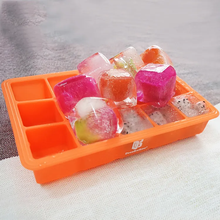 Silicone Ice Cube Tray 15 Cavities Bar Drink Whiskey Ice Brick Cube Maker Tray Mold