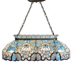 Magnifique lampe de table LED de style méditerranéen à 6 lumières, suspension en verre teinté pour l'éclairage et la décoration de salle à manger - Product Image 6