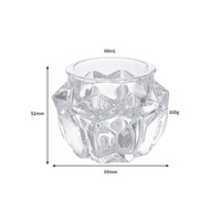 Pot à bougie en verre transparent rechargeable de qualité supérieure avec accents dorés pour bougies aromatiques et parfumées sur mesure, vente en gros