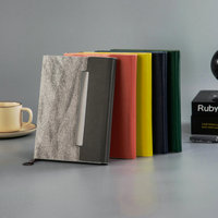 Carnet de notes en similicuir à reliure sans fil, style AliExpress, pour réunions – Stock direct usine, prêt à l'emploi