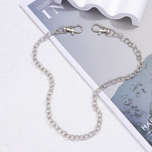 โซ่คาดเอวโลหะสไตล์ยุโรปอเมริกันสั่งทำพิเศษ สำหรับทุกเพศ แฟชั่นลำลอง วัสดุโลหะผสมสังกะสี สีขาว รุ่น K763 - Product Image 3