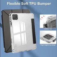 Funda para Xiaomi Pad 6 y Xiaomi Pad 6 Pro Y-Fold de 11 Pulgadas 2023 con Soporte para Lápiz, Carcasa Protectora Rígida Transparente