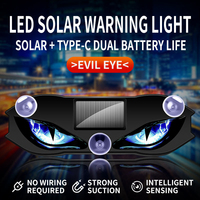 Nueva Luz Decorativa para Coche 2026, Lámpara de Advertencia con Ventosa, Panel Solar, Luz LED de Ojo Maligno para Coche, Pequeñas Luces de Ojos de Demonio para Coches