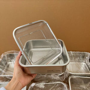 อ่างล้างผักสแตนเลส 304 สองชั้น พร้อมตะกร้ากรองน้ำ ใช้งานได้หลากหลายสำหรับครัวเรือน - Product Image 3