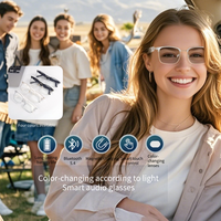 Nouvelles lunettes intelligentes électrochromiques, appels sans fil BT, lunettes de soleil intelligentes, charge magnétique, écoute de musique, contrôle tactile