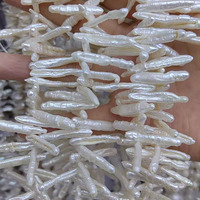 Perles naturelles cultivées d'eau douce, rondelles, perforées sur le dessus, en forme de bouton, grandes perles baroques, perles en vrac pour la fabrication de bijoux DIY