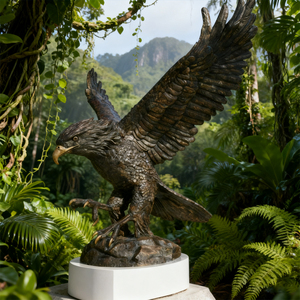 Grandes Sculptures d'aigle en bronze antique Prix d'usine Techniques de moulage et de placage Impression personnalisée Modèle grandeur nature - Product Image 6