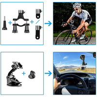 Kit d'accessoires pour caméra d'action HONGDAK 58 en 1, ensemble d'accessoires GoPro pour GoPro Hero 13 12 11 10, monopode, bâton à selfie, clip