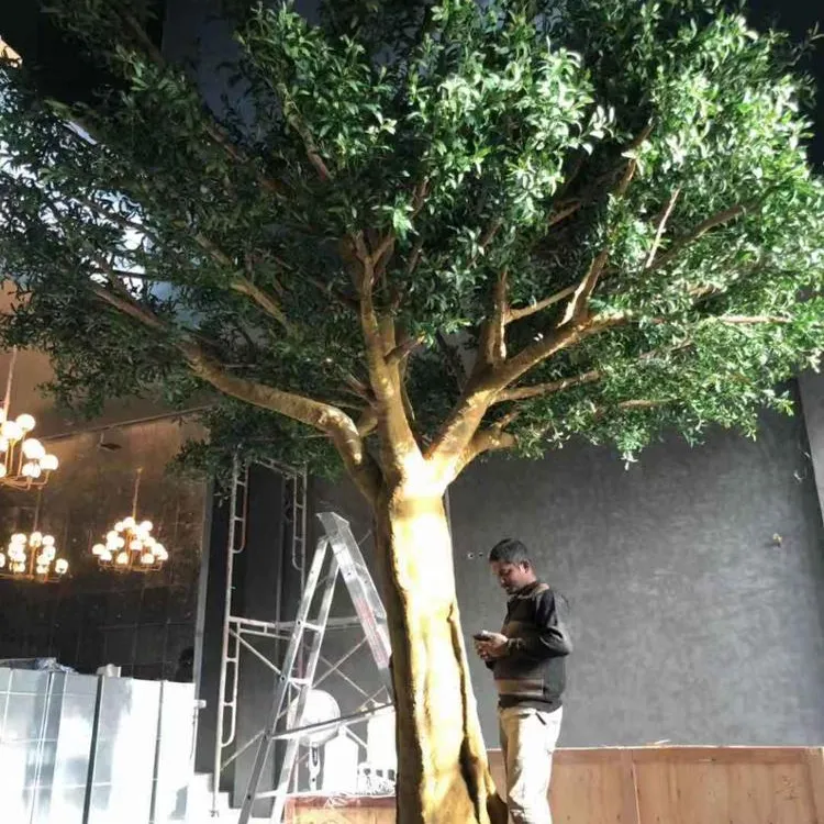 400cm उच्च मानक आकार शीसे रेशा सामग्री परिदृश्य जैतून का पेड़ पेड़ संयंत्र प्रकार कृत्रिम जैतून का पेड़ चित्र
