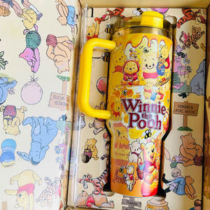 Wholesale Custom Logo Creative Cute Cartoon Bear <b>Cup</b> Double Wall Stainless Tumbler <b>Tea</b> Coffee Mug with Straw - Product Image 2