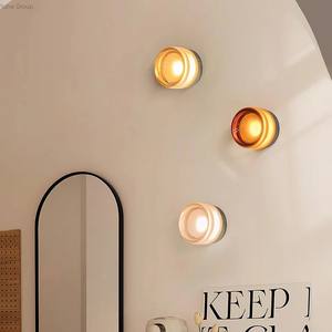 Modern Iron LED <b>Lamp</b> Transparent Smoke Amber <b>Cordless</b> Wall <b>Lamp</b> Fixture with Sensor Control Dimmable for Bedroom Corridor - Product Image 2