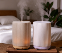 Petit diffuseur d'huiles essentielles avec une capacité de 80 ml, alimentation USB/électrique, utilisation sur table, pour la décoration de la maison et du bureau, cadeau