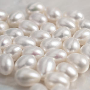 Hạt ngọc trai nước ngọt tự nhiên màu trắng 8-9mm, bán khoan lỗ, rời, thật, dùng làm đồ trang sức tự chế - Product Image 3
