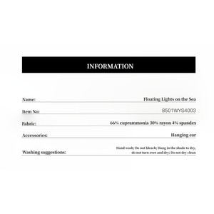 Vestido Recto Plisado con Cintura Ajustable y Estampado de Luces Flotantes en el Mar - Product Image 4