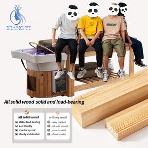 Cama de champú de Masaje Tailandés para spa, cabezal de enfermería, vaporizador y circulación de agua de madera maciza - Product Image 4