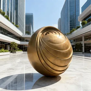 Chất lượng cao tùy chỉnh-thực hiện hiện đại thép không gỉ Sphere điêu khắc & figurine cho thương mại không gian & Ngoài trời khu vườn - Product Image 2