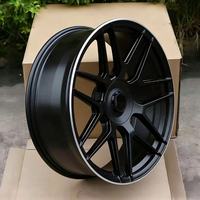 Jantes en alliage Spoke noir mat avec lèvre usinée, 18-22 pouces, 5x112/130 PCD, jantes personnalisées pour Porsche Cayenne, BMW X5, Mercedes GLE