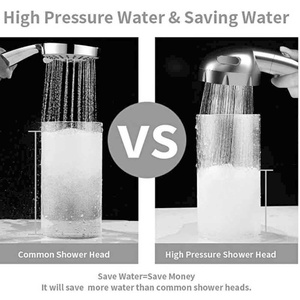 High Pressure Handheld Shower Head with ON/OFF <b>Switch</b> Adjustable Angle Bracket Showerhead 3 Spray Modes Handheld Combo - Product Image 6