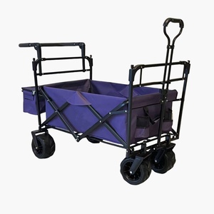 4-Wheel Collapsible Outdoor <b>Wagon</b> | Foldable Portable for Camping Beach <b>Garden</b> Hiking Shopping Patio - Product Image 4