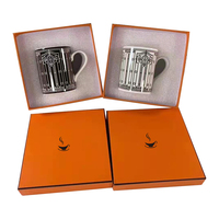 Boîtes cadeaux de luxe pour tasses à café en céramique avec logo personnalisé, emballage en papier kraft, ensemble de tasses