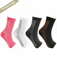 Vente en gros de chaussettes de compression élastiques pour le soutien de la cheville, pour la course et le cyclisme