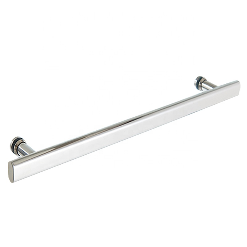 Стеклянная Дверная ручка, коммерческие стеклянные дверные ручки из нержавеющей стали, H-образная дверная ручка из закаленного стекла