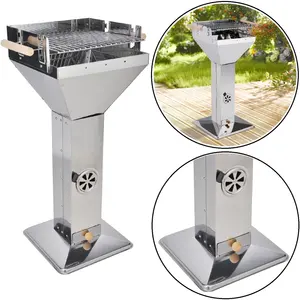 Holzkohlegrill Stainless steel Column grill Funnel design Charcoal grill