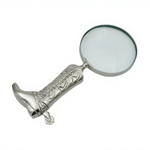 Loupe sculptée en forme de botte, design élégant, poignée en métal, cadeaux et artisanat, loupe de haute qualité, prix de gros - Product Image 1