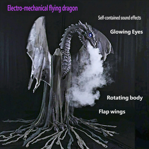Decoración <span class=keywords><strong>de</strong></span> Halloween, Accesorio <span class=keywords><strong>de</strong></span> Prisionero <span class=keywords><strong>de</strong></span> <span class=keywords><strong>Terror</strong></span>, Dragón Gigante Espeluznante para Exteriores, Animatrónico <span class=keywords><strong>de</strong></span> Halloween - Product Image 6