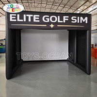Tente de golf gonflable portable en PVC pour entraînement en extérieur, simulateur de golf gonflable pour swing complet
