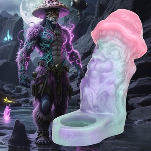 Funda de condón con cabeza de hongo para parejas, dildo para extensión de pene masculino - Product Image 1
