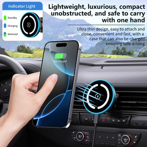 Venta caliente 15W cargador de coche inalámbrico Pad cargador inalámbrico magnético para <span class=keywords><strong>Iphone</strong></span> 17 <span class=keywords><strong>13</strong></span>/14/15/16 función Pd Mini cargador magnético - Product Image 3
