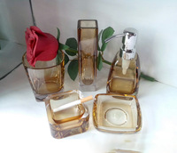 Style européen léger luxe cristal désinfectant pour les mains savon liquide ensemble distributeur maison hôtel haut de gamme doux pression