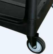 AF08179-H Prodotti per la Pulizia Domestica, Carrello Portaoggetti Multiuso, Carrello a 3 Ripiani con Ruote per Hotel e Servizi - Product Image 6