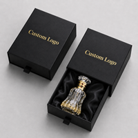Emballage de parfum de luxe décoratif, boîtes rigides à tiroir coulissant, carton avec laminage brillant, logo personnalisé, boîte cadeau en papier