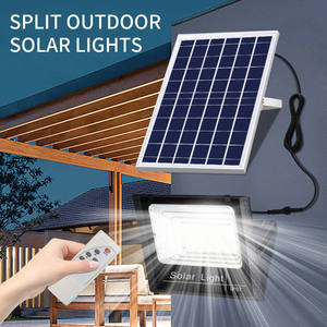 Luce solare a <span class=keywords><strong>LED</strong></span> impermeabile per esterni con proiettore telecomandato da 5M IP67 valutato per uso interno giardino