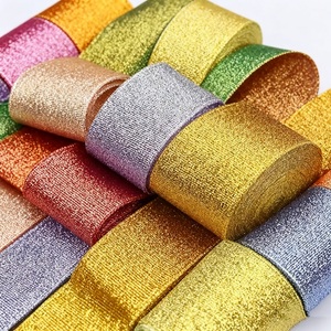 Ленты золотистые блестящие шелковые атласные ленты для рукоделия свадебные декоративные ленты для рукоделия бант Рождественский Подарок Обернуть Декор - Product Image 1