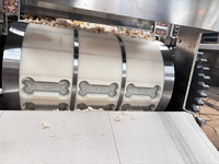 Biscuit rotatif à grande échelle en forme d'os pour chien faisant des biscuits Machine à craquer les noix Ligne de production de biscuits mous