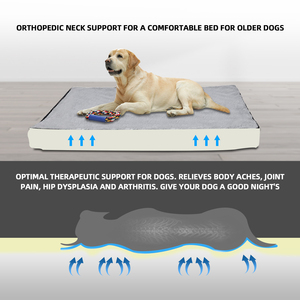 Umweltfreundliche Orthopädische Memory-Foam Hundebett-Matte Katzenbett mit Wasserdichtem Abnehmbarem Bezug Waschbar und Reisefreundlich - Product Image 4