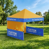 Exhibición promocional Esencial Carpa de publicidad impermeable al aire libre Impresión digital Logotipo de la marca Toldo de tela Oxford + reforzado