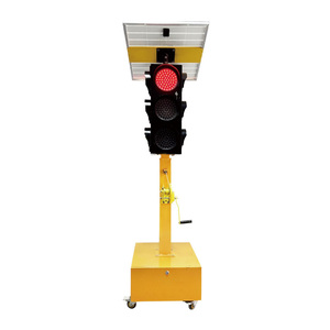 Feux de signalisation routière mobiles temporaires de type A 200/300 mm, feux de signalisation LED pour travaux routiers, sans fil, solaires, portables - Product Image 2