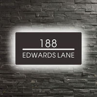 Numéros de maison rétroéclairés en métal Koncept, numéros de chambre d'hôtel et numéros de étage en LED, panneaux de porte de chambre d'hôtel en acrylique