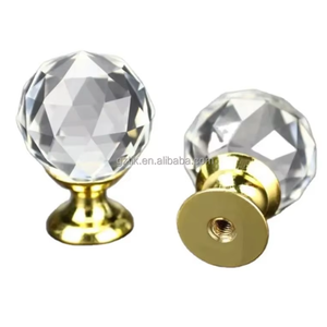 Modern Style Crystal <strong>Cabinet</strong> Handles Zinc Ball <strong>Knobs</strong> Crystal Clear <strong>Diamond</strong> <strong>Cabinet</strong> Drawer Jewellery <strong>Knobs</strong> Door Handles - Product Image 2