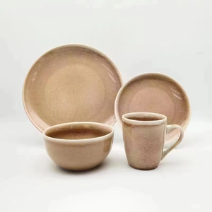 Lot de 16 pièces de vaisselle en grès réactif rond, <span class=keywords><strong>service</strong></span> pour quatre personnes, vente en gros à prix réduit, direct fabricant - Product Image 4