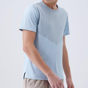 T-shirt à manches courtes pour homme, respirant, en soie glacée, à séchage rapide, pour les sports d'été en plein air - Product Image 1