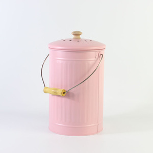 Seau à compost pour la cuisine sur mesure <span class=keywords><strong>Poubelle</strong></span> ronde pour légumes grise avec poignée <span class=keywords><strong>Poubelle</strong></span> à compost pour la maison - Product Image 4