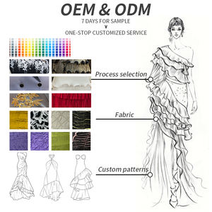 "Vestido plisado con volantes de gasa de estilo africano de talla grande sostenible para mujer" - Product Image 4