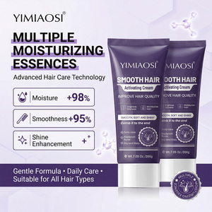 Crème activateur de lissage des cheveux YIMIAOSI 200g, hydratation intense, nourrit les cheveux secs, crépus et abîmés, crème capillaire pour des cheveux doux et brillants - Product Image 5